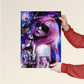 Neon Dream Pink Hair Aesthetic Poster